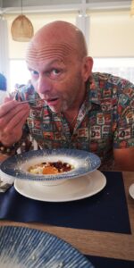 glenn danks from blue seal eating tapas in spain